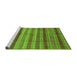 Sideview of Machine Washable Abstract Green Modern Area Rugs, wshabs3668grn