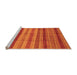 Sideview of Machine Washable Abstract Orange Modern Area Rugs, wshabs3668org