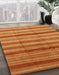 Machine Washable Abstract Orange Red Rug in a Family Room, wshabs3668