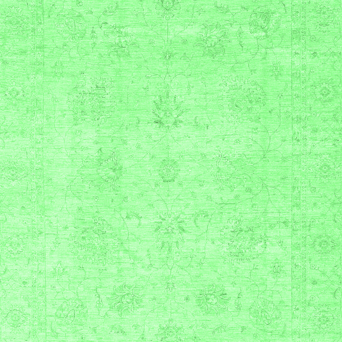 Machine Washable Oriental Emerald Green Traditional Area Rugs, wshabs3669emgrn