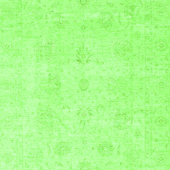 Machine Washable Oriental Green Traditional Area Rugs, wshabs3669grn