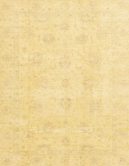 Abstract Chrome Gold Yellow Oriental Rug, abs3669