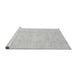 Sideview of Machine Washable Oriental Gray Traditional Rug, wshabs3669gry