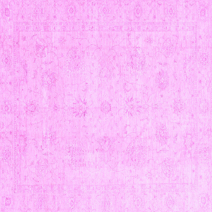 Square Machine Washable Oriental Purple Traditional Area Rugs, wshabs3669pur