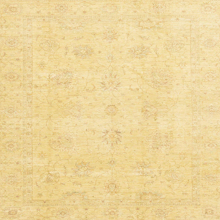 Square Machine Washable Abstract Chrome Gold Yellow Rug, wshabs3669