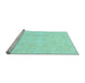 Sideview of Machine Washable Oriental Light Blue Traditional Rug, wshabs3669lblu