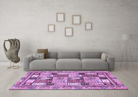 Machine Washable Abstract Purple Modern Rug, wshabs366pur