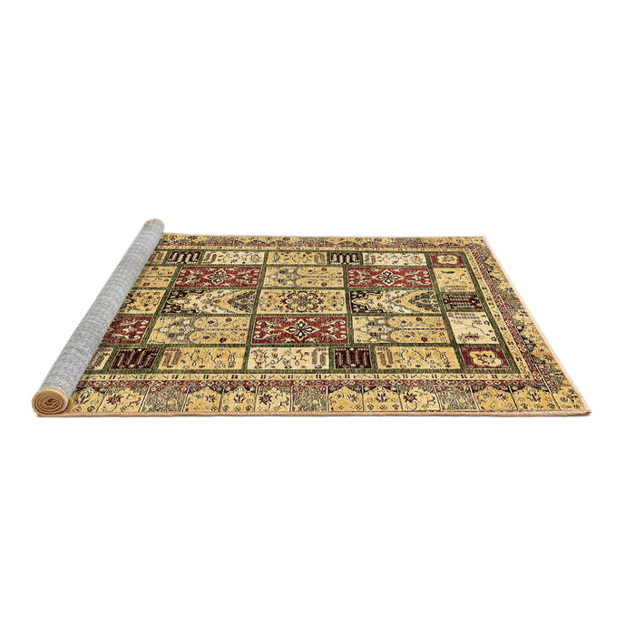 Sideview of Machine Washable Abstract Brown Modern Rug, wshabs366brn