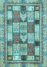 Abstract Light Blue Modern Rug, abs366lblu