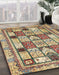 Machine Washable Abstract Brown Gold Rug in a Family Room, wshabs366