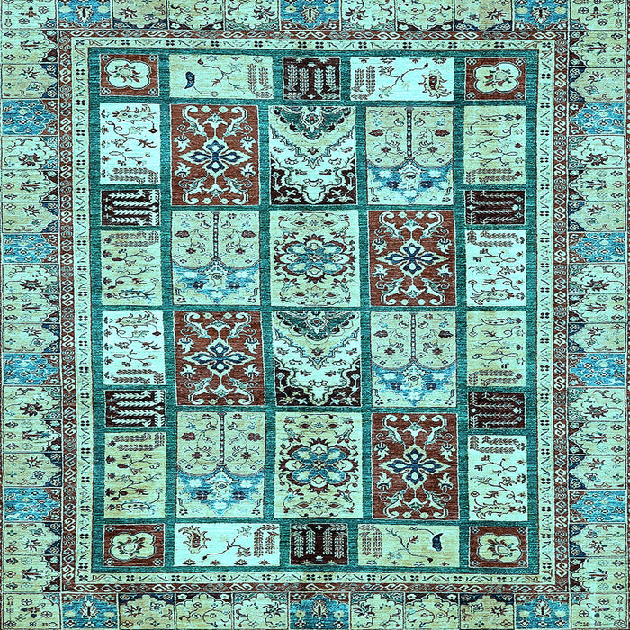 Square Machine Washable Abstract Light Blue Modern Rug, wshabs366lblu
