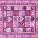 Square Machine Washable Abstract Pink Modern Rug, wshabs366pnk