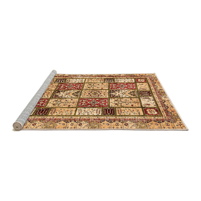 Sideview of Machine Washable Abstract Orange Modern Area Rugs, wshabs366org