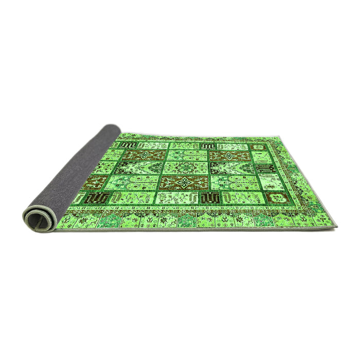 Sideview of Abstract Green Modern Rug, abs366grn
