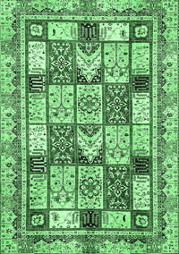 Abstract Emerald Green Modern Rug, abs366emgrn