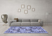 Machine Washable Abstract Blue Modern Rug in a Living Room, wshabs366blu