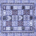 Square Abstract Blue Modern Rug, abs366blu