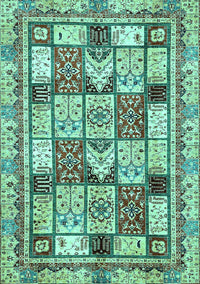 Abstract Turquoise Modern Rug, abs366turq