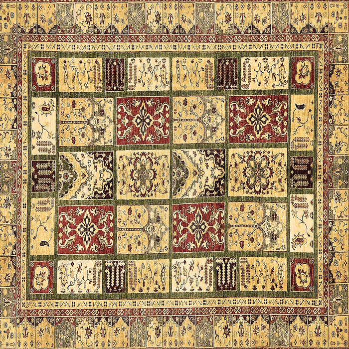 Square Machine Washable Abstract Brown Modern Rug, wshabs366brn