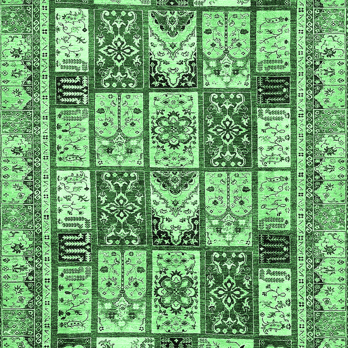 Machine Washable Abstract Emerald Green Modern Area Rugs, wshabs366emgrn