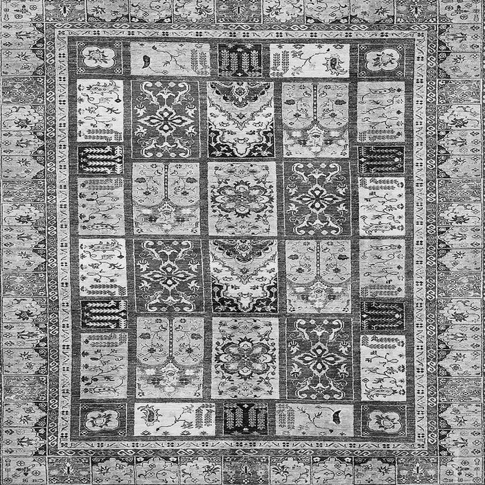 Square Abstract Gray Modern Rug, abs366gry