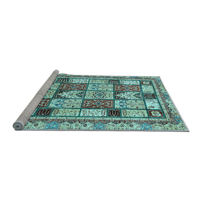 Sideview of Machine Washable Abstract Light Blue Modern Rug, wshabs366lblu