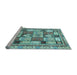 Sideview of Machine Washable Abstract Light Blue Modern Rug, wshabs366lblu