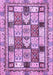 Machine Washable Abstract Purple Modern Area Rugs, wshabs366pur