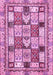 Machine Washable Abstract Pink Modern Rug, wshabs366pnk