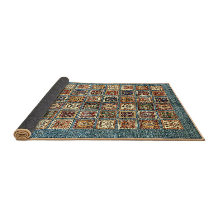 Sideview of Abstract Dark Brown Modern Rug, abs367