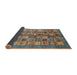 Sideview of Abstract Dark Brown Modern Rug, abs367