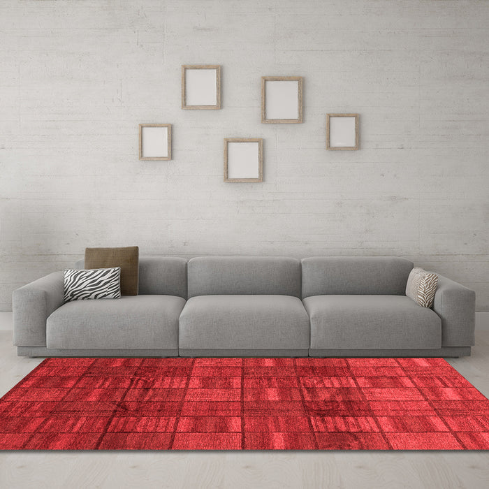 Modern Red Washable Rugs