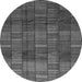 Round Abstract Gray Modern Rug, abs3670gry