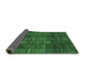 Sideview of Abstract Emerald Green Modern Rug, abs3670emgrn