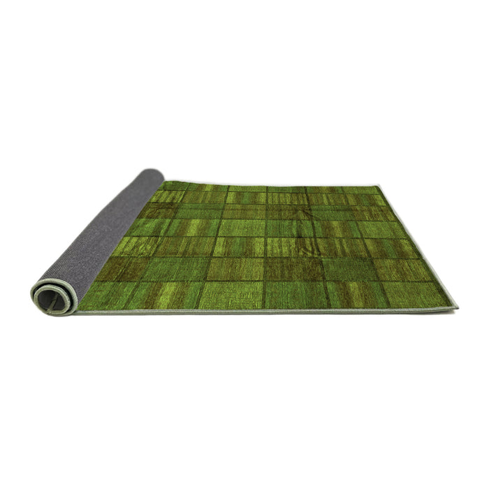 Sideview of Abstract Green Modern Rug, abs3670grn