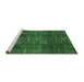 Sideview of Machine Washable Abstract Emerald Green Modern Area Rugs, wshabs3670emgrn