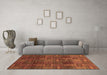 Machine Washable Abstract Brown Modern Rug in a Living Room,, wshabs3670brn