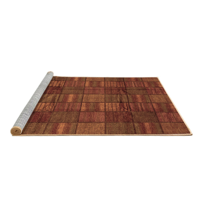 Sideview of Machine Washable Abstract Brown Modern Rug, wshabs3670brn