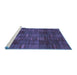 Sideview of Machine Washable Abstract Blue Modern Rug, wshabs3670blu