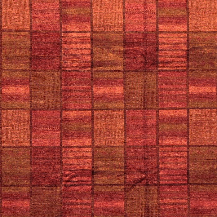 Machine Washable Abstract Orange Modern Area Rugs, wshabs3670org