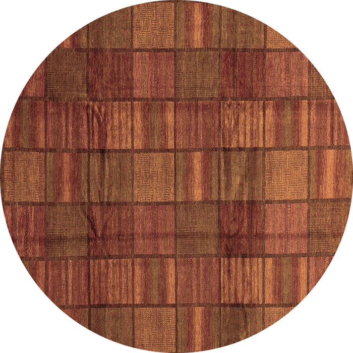 Round Abstract Brown Modern Rug, abs3670brn