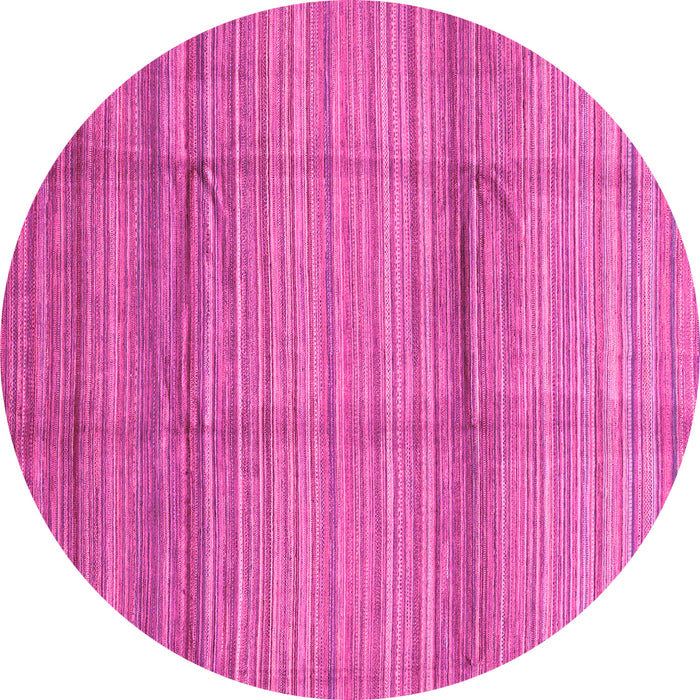 Round Abstract Pink Modern Rug, abs3671pnk