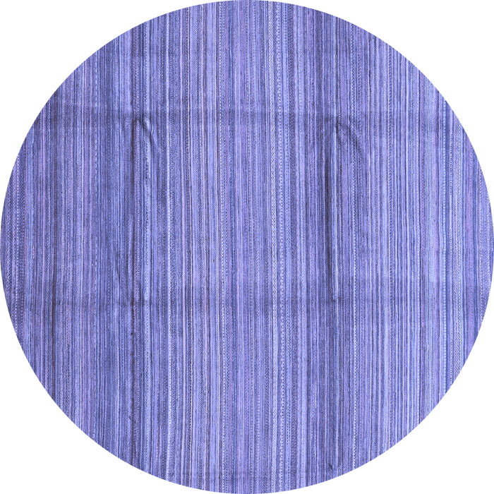 Round Machine Washable Abstract Blue Modern Rug, wshabs3671blu