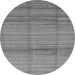 Round Abstract Gray Modern Rug, abs3671gry