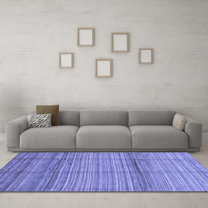 Machine Washable Abstract Blue Modern Rug in a Living Room, wshabs3671blu