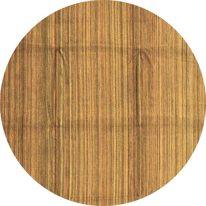 Round Abstract Brown Modern Rug, abs3671brn