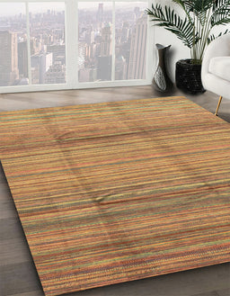 Machine Washable Abstract Red Rug in a Family Room, wshabs3671