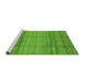 Sideview of Machine Washable Abstract Green Modern Area Rugs, wshabs3671grn