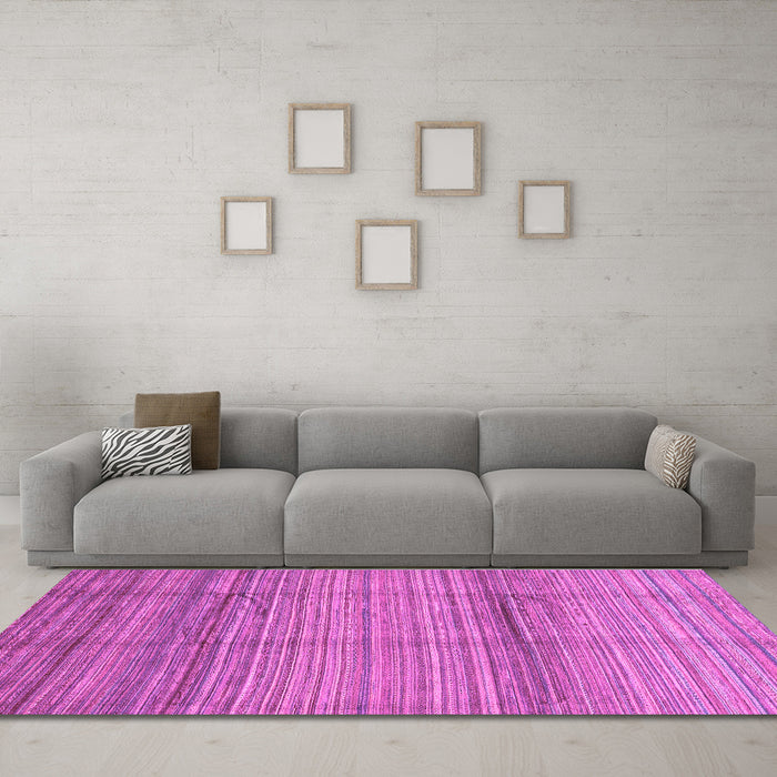 Machine Washable Abstract Purple Modern Area Rugs in a Living Room, wshabs3671pur