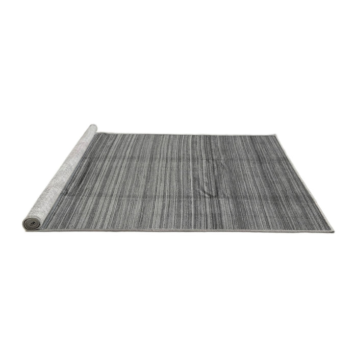 Sideview of Machine Washable Abstract Gray Modern Rug, wshabs3671gry